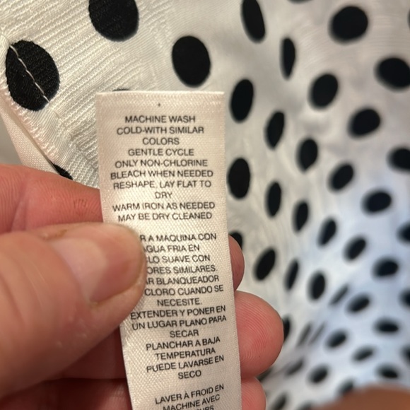 Vintage Chicos polka dot swing coat- Never worn! Pleat stitch still in tack - Picture 7 of 8